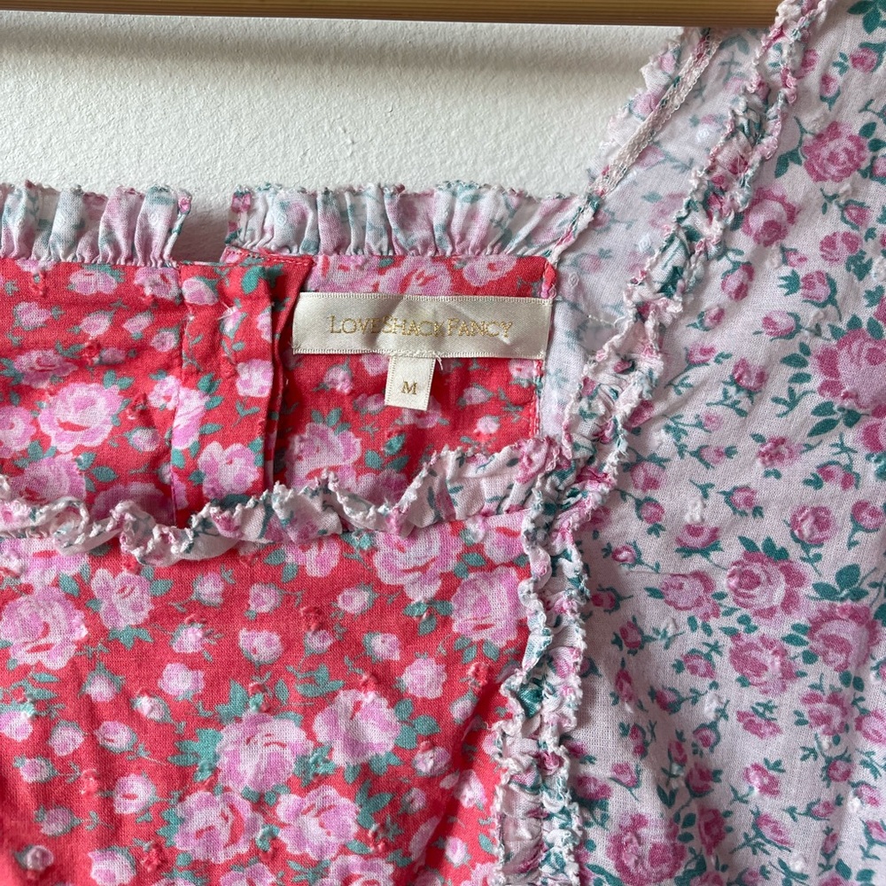 Loveshackfancy Stanton Mini Dress Strawberry Mela… - image 5